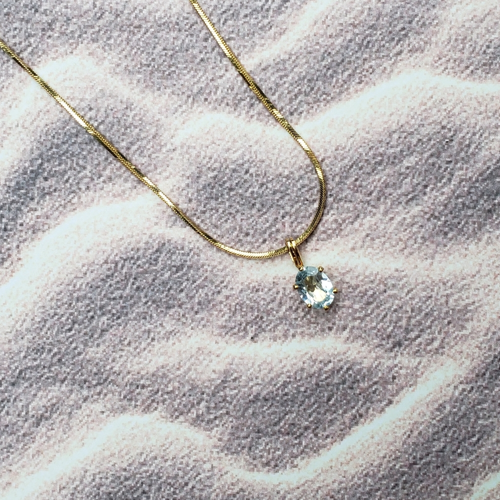 Light Blue Stone Necklace